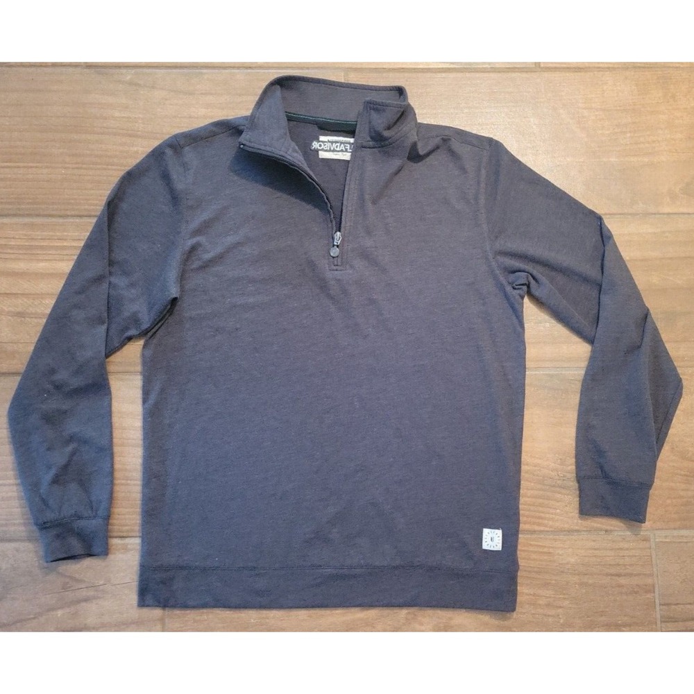Linksoul Sweater Mens Small‎ Gray 1/4 Zip Pullover Golf Mock Neck Long Sleeve